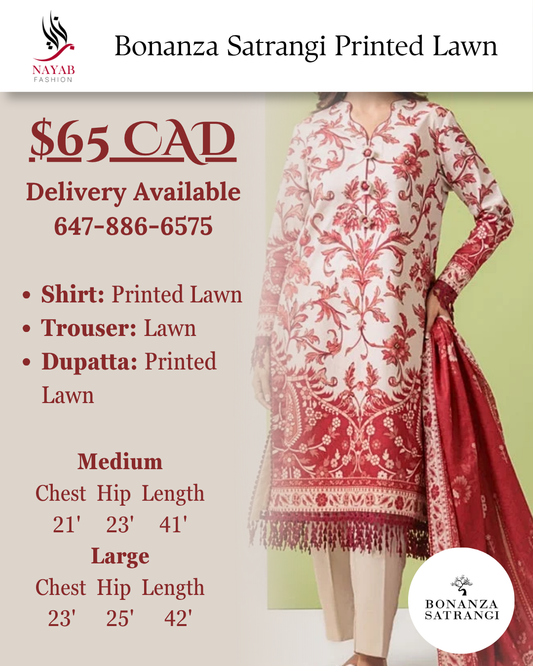 Bonanza Satrangi Printed Lawn